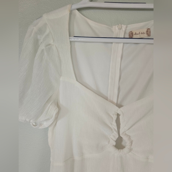 Altr'd State White Keyhole Dress Size Large - Picture 3 of 8